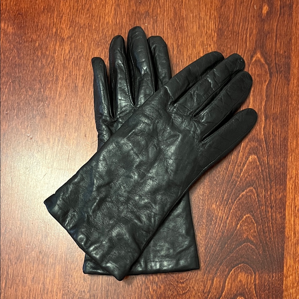 Vintage Leather And Cashmere Gloves